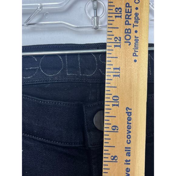 Goldsign Womens  10 Black Morgan High Rise Straight Leg Denim Jeans W3211-372 - Picture 5 of 7